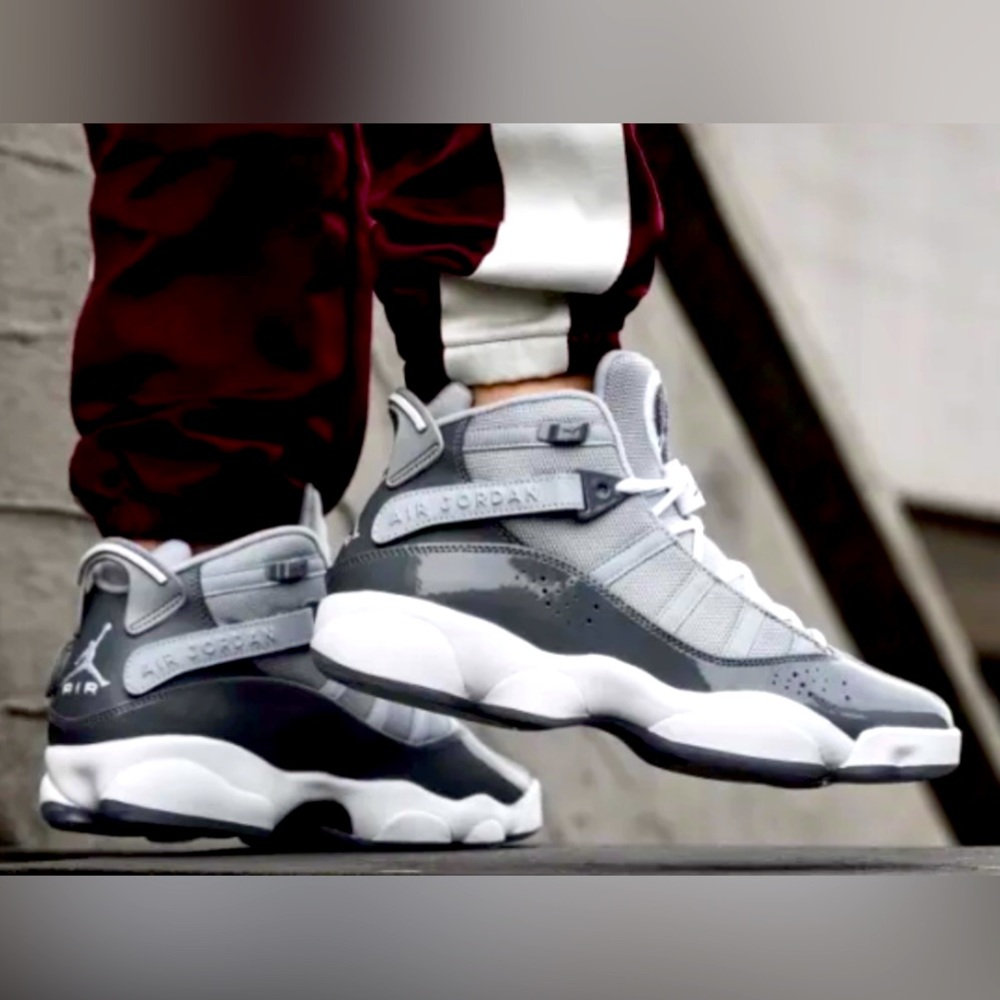 Nike Air Jordan 6 Rings Men's GreyAthletic Sneakers Shoes 322992-015 Size 7.5